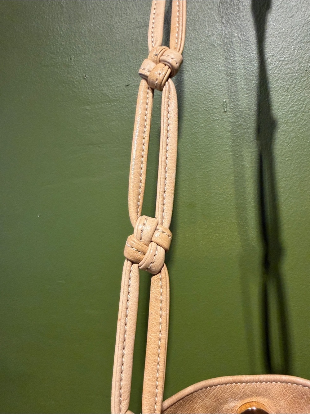 Vintage French Leather Retroparis Bucket Crossbody Bag View 5